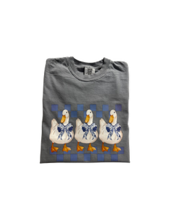 Grey Duck Print T-Shirt